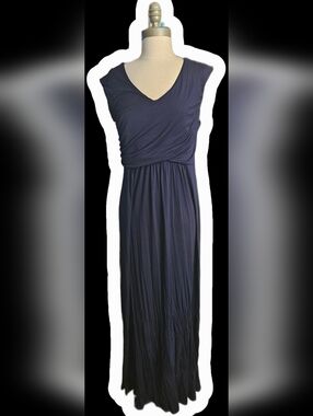 Spense Navy Blue Sleeveless Slimming Maxi Dress MSRP $69 Size Medium NEW